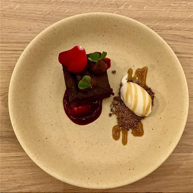 Fine dining plated course
